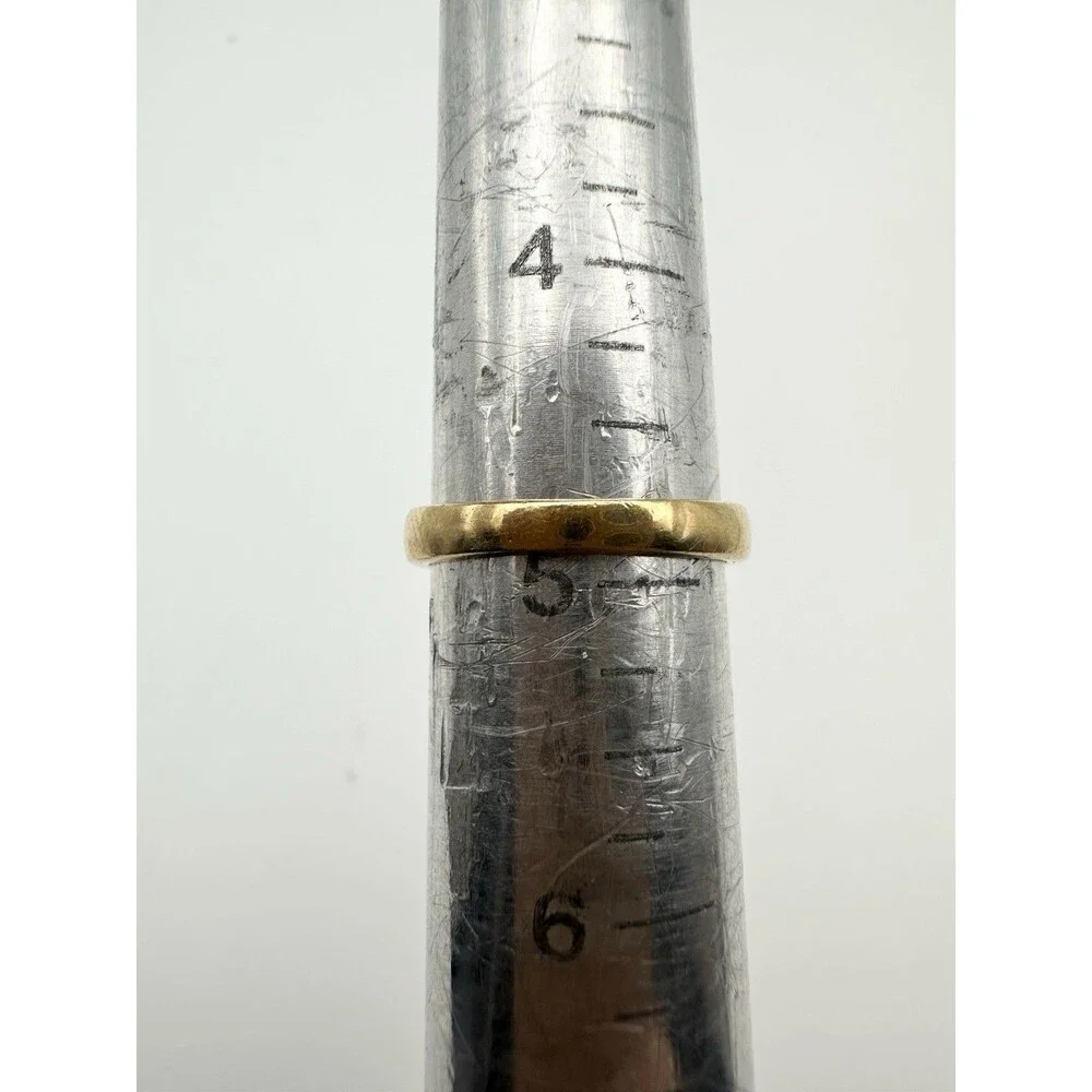 925 Sterling Silver Gold Vermeil Garnet Ring Size 4.5